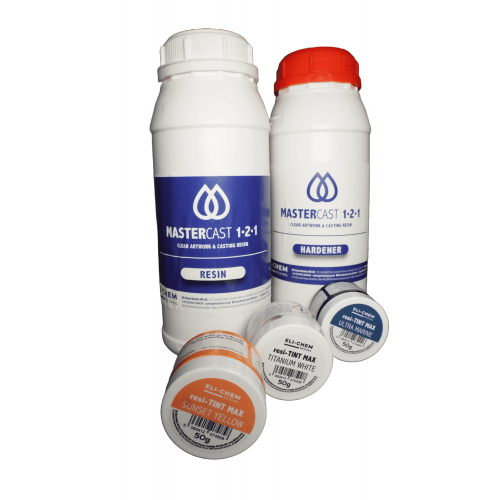 Black Friday Special: MasterCast 1-2-1 Clear Art Coating Resin 2kg + Pack of 3 resi-TINT MAX Black Friday Special: MasterCast 1-2-1 Clear Art Coating Resin 2kg + Pack of 3 resi-TINT MAX